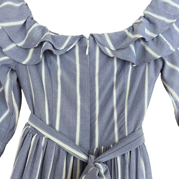 Auteur Revolve Linda Dress Off the Shoulder‎ A-Line Striped Women's Size XS NWT - Picture 6 of 10